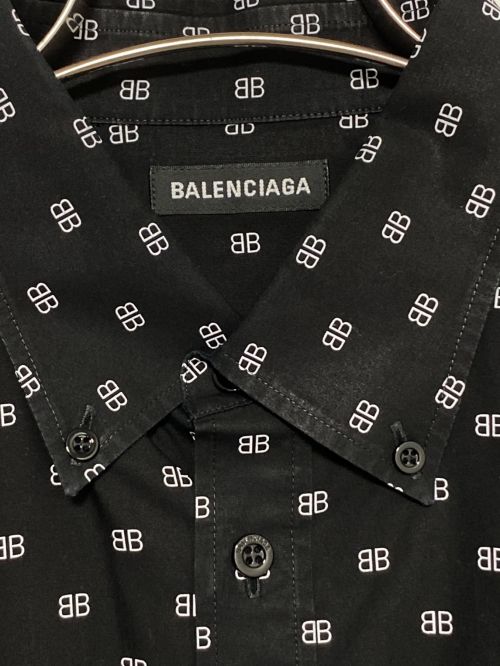 BALENCIAGA（バレンシアガ）BALENCIAGA (バレンシアガ) BBロゴシャツ ブラック サイズ:37の古着・服飾アイテム