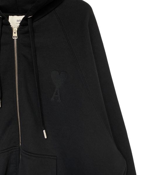 AMIPARIS（アミパリス）AMIPARIS (アミパリス) ハートロゴジップパーカー ブラック サイズ:XXLの古着・服飾アイテム