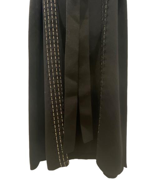 CHANEL（シャネル）CHANEL (シャネル) サマーニットワンピース ブラック×ベージュ サイズ:38の古着・服飾アイテム