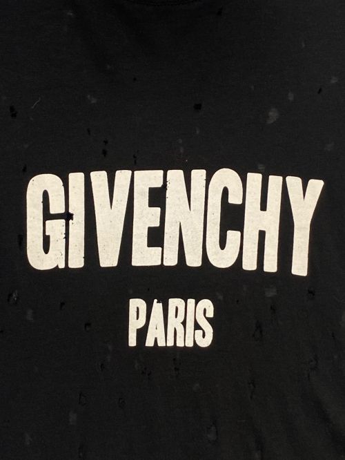 GIVENCHY（ジバンシィ）GIVENCHY (ジバンシィ) ダメージロゴTシャツ ブラック サイズ:XSの古着・服飾アイテム