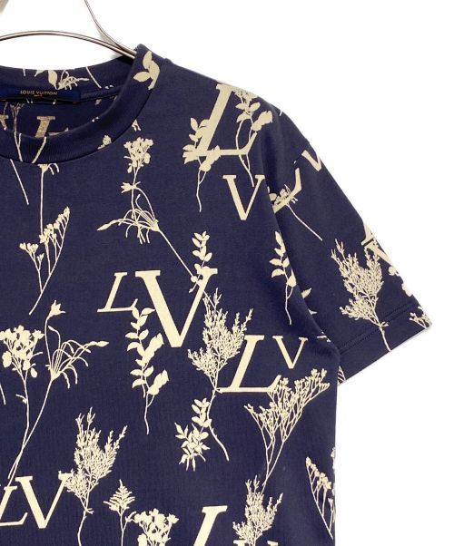 LOUIS VUITTON（ルイ ヴィトン）LOUIS VUITTON (ルイ ヴィトン) LVリーフディスチャージTシャツ ネイビー サイズ:XSの古着・服飾アイテム