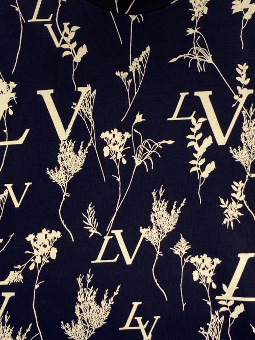 LOUIS VUITTON（ルイ ヴィトン）LOUIS VUITTON (ルイ ヴィトン) LVリーフディスチャージTシャツ ネイビー サイズ:XSの古着・服飾アイテム