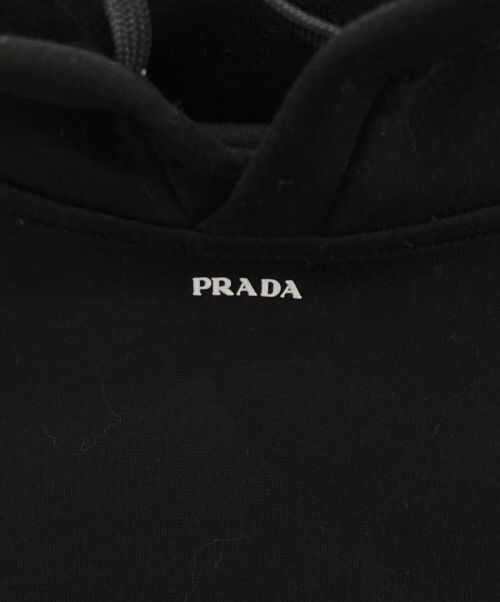 PRADA（プラダ）PRADA (プラダ) テクニカルコットンロゴパーカー ブラック サイズ:Sの古着・服飾アイテム