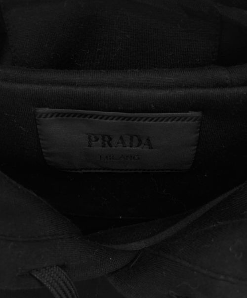 PRADA（プラダ）PRADA (プラダ) テクニカルコットンロゴパーカー ブラック サイズ:Sの古着・服飾アイテム