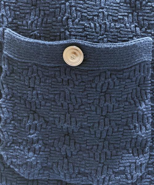 CHANEL（シャネル）CHANEL (シャネル) ココマークボタンワンピース ネイビー サイズ:34の古着・服飾アイテム