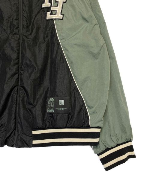 FENDI（フェンディ）FENDI (フェンディ) ナイロンジャケット ブラック×グリーン サイズ:50の古着・服飾アイテム