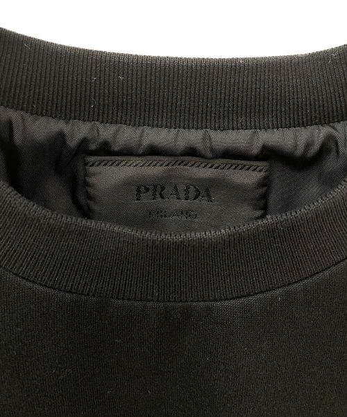 PRADA（プラダ）PRADA (プラダ) ベロアロゴスウェット ブラック サイズ:XSの古着・服飾アイテム