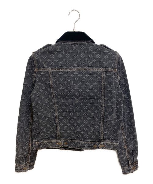 LOUIS VUITTON（ルイ ヴィトン）LOUIS VUITTON (ルイ ヴィトン) モノグラムデニムジャケット ブラック サイズ:40の古着・服飾アイテム