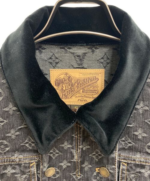 LOUIS VUITTON（ルイ ヴィトン）LOUIS VUITTON (ルイ ヴィトン) モノグラムデニムジャケット ブラック サイズ:40の古着・服飾アイテム