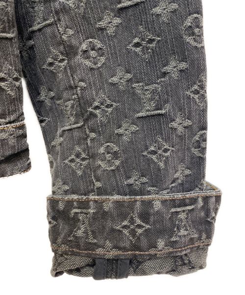 LOUIS VUITTON（ルイ ヴィトン）LOUIS VUITTON (ルイ ヴィトン) モノグラムデニムジャケット ブラック サイズ:40の古着・服飾アイテム