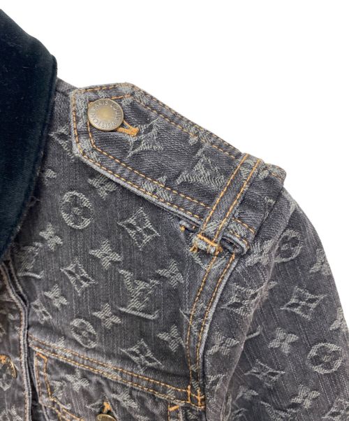 LOUIS VUITTON（ルイ ヴィトン）LOUIS VUITTON (ルイ ヴィトン) モノグラムデニムジャケット ブラック サイズ:40の古着・服飾アイテム