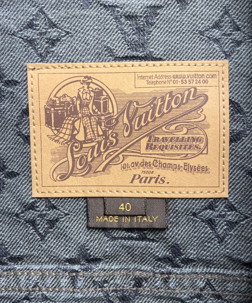 LOUIS VUITTON（ルイ ヴィトン）LOUIS VUITTON (ルイ ヴィトン) モノグラムデニムジャケット ブラック サイズ:40の古着・服飾アイテム