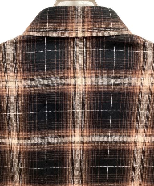 CELINE（セリーヌ）CELINE (セリーヌ) オンブレチェックシャツ ブラウン サイズ:37の古着・服飾アイテム