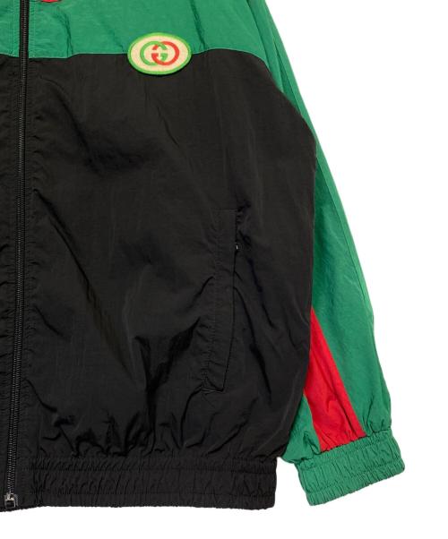 GUCCI（グッチ）GUCCI (グッチ) ナイロンジャケット グリーン×レッド×ブラック サイズ:XSの古着・服飾アイテム