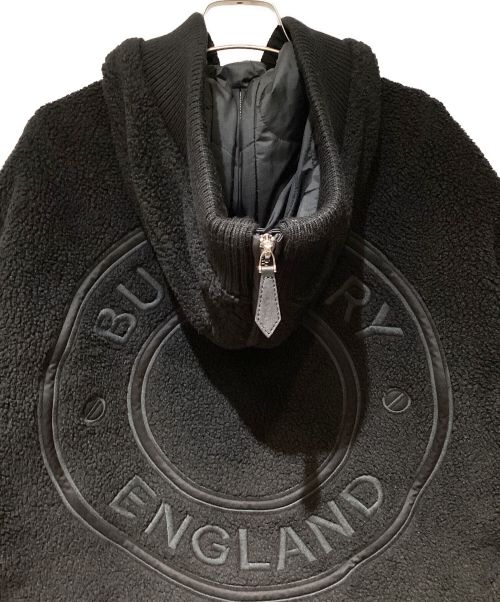 BURBERRY（バーバリー）BURBERRY (バーバリー) Fleece Logo Graphic Hooded Jacket(フリースロゴグラフィックフーデッドジャケット) ブラック サイズ:XSの古着・服飾アイテム