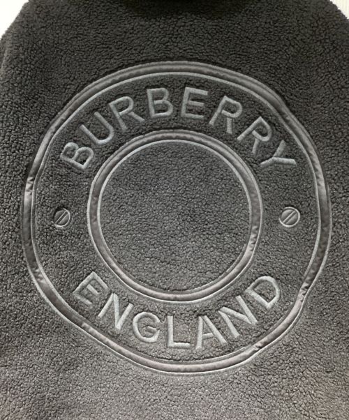 BURBERRY（バーバリー）BURBERRY (バーバリー) Fleece Logo Graphic Hooded Jacket(フリースロゴグラフィックフーデッドジャケット) ブラック サイズ:XSの古着・服飾アイテム
