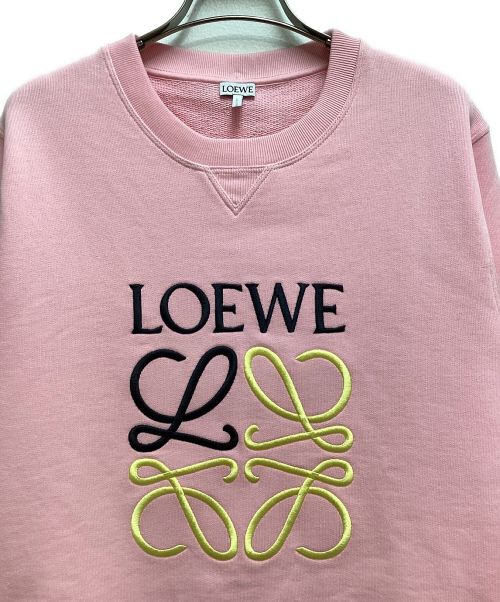 LOEWE（ロエベ）LOEWE (ロエベ) ANAGLAM LOGO SWEAT(アナグラムロゴスウェット) ピンク サイズ:Lの古着・服飾アイテム