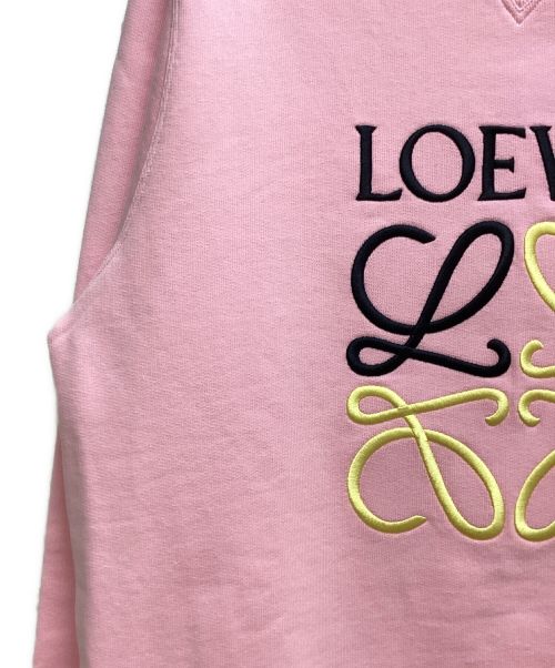 LOEWE（ロエベ）LOEWE (ロエベ) ANAGLAM LOGO SWEAT(アナグラムロゴスウェット) ピンク サイズ:Lの古着・服飾アイテム