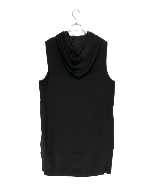 RICK OWENS（リックオウエンス）RICK OWENS (リックオウエンス) ノースリーブジップパーカー ブラック サイズ:52の古着・服飾アイテム