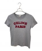 CELINEセリーヌ）の古着「プリントロゴTシャツ」｜グレー