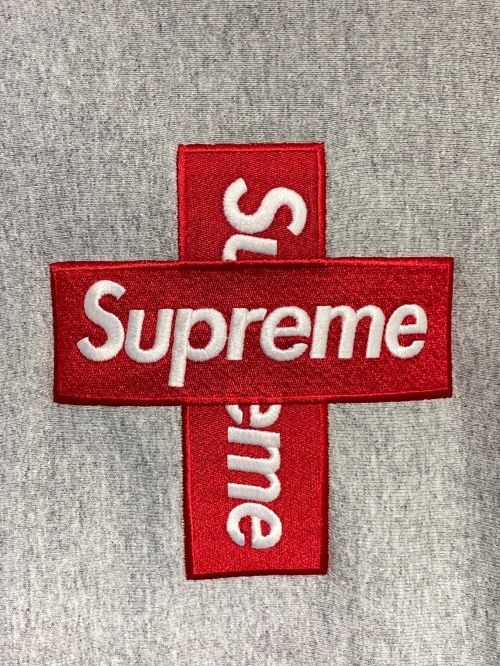 SUPREME（シュプリーム）SUPREME (シュプリーム) Cross Box Logo Hooded グレー サイズ:Mの古着・服飾アイテム