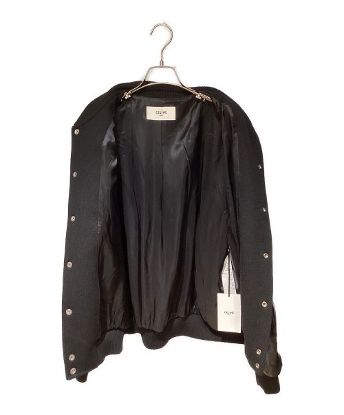 CELINE（セリーヌ）CELINE (セリーヌ) 22AW BOY DOLL TEDDY JACKET （ボーイドールテディジャケット） ブラック サイズ:50の古着・服飾アイテム