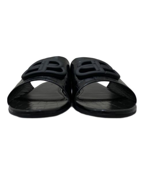 BALENCIAGA（バレンシアガ）BALENCIAGA (バレンシアガ) OVAL BB SLIDES ブラック サイズ:39の古着・服飾アイテム