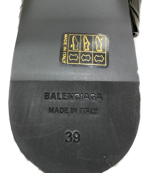 BALENCIAGA（バレンシアガ）BALENCIAGA (バレンシアガ) OVAL BB SLIDES ブラック サイズ:39の古着・服飾アイテム