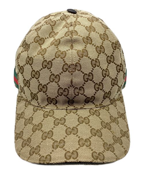 GUCCI（グッチ）GUCCI (グッチ) GGキャンバスキャップ サイズ:Lの古着・服飾アイテム