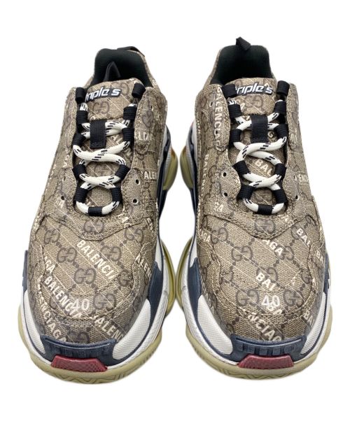 BALENCIAGA（バレンシアガ）BALENCIAGA (バレンシアガ) GUCCI (グッチ) TRIPLE S ブラウン サイズ:26.5cm(US7)の古着・服飾アイテム