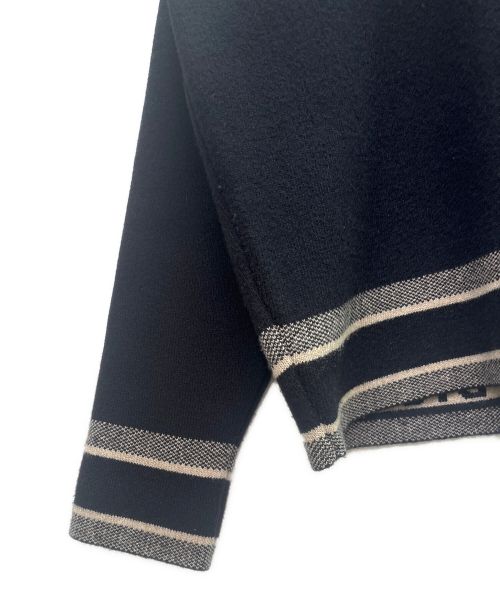Christian Dior（クリスチャン ディオール）Christian Dior (クリスチャン ディオール) Dior Logo Cashmere Knit Sweater ロゴバンド カシミヤ ニット ネイビー サイズ:38の古着・服飾アイテム