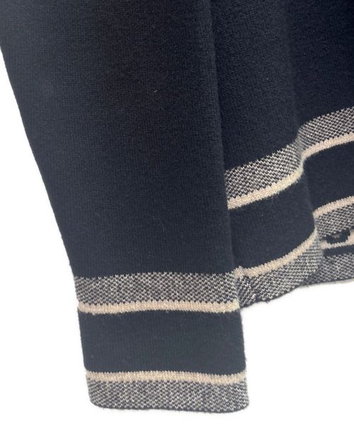 Christian Dior（クリスチャン ディオール）Christian Dior (クリスチャン ディオール) Dior Logo Cashmere Knit Sweater ロゴバンド カシミヤ ニット ネイビー サイズ:38の古着・服飾アイテム