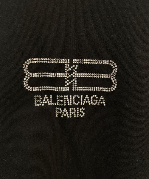 BALENCIAGA（バレンシアガ）BALENCIAGA (バレンシアガ) ビジューBBロゴTシャツ ブラック サイズ:XSの古着・服飾アイテム