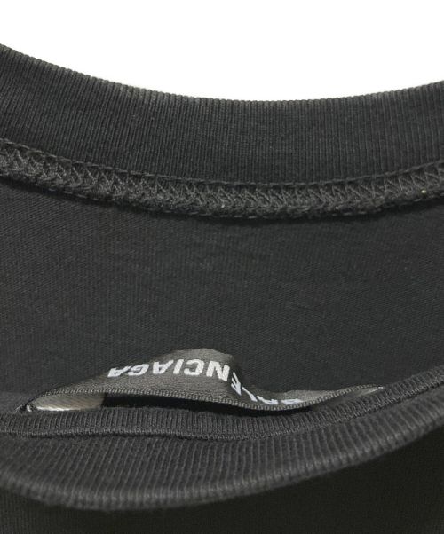 BALENCIAGA（バレンシアガ）BALENCIAGA (バレンシアガ) ワンポイントロゴTシャツ ブラック サイズ:Lの古着・服飾アイテム