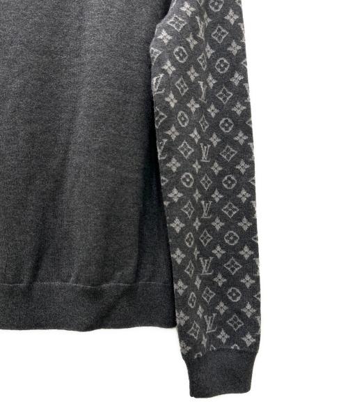 LOUIS VUITTON（ルイ ヴィトン）LOUIS VUITTON (ルイ ヴィトン) モノグラムスリーブタートルネックニット グレー サイズ:Lの古着・服飾アイテム