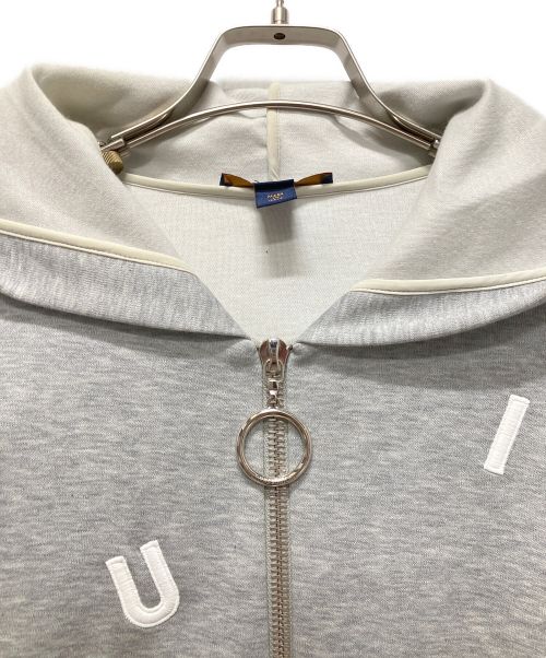 LOUIS VUITTON（ルイ ヴィトン）LOUIS VUITTON (ルイ ヴィトン) レターエンブロイダリージップパーカー グレー サイズ:Sの古着・服飾アイテム