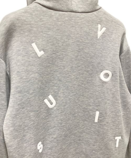 LOUIS VUITTON（ルイ ヴィトン）LOUIS VUITTON (ルイ ヴィトン) レターエンブロイダリージップパーカー グレー サイズ:Sの古着・服飾アイテム