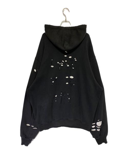 BALENCIAGA（バレンシアガ）BALENCIAGA (バレンシアガ) Caps Destroyed Hoodie ブラック サイズ:XXSの古着・服飾アイテム