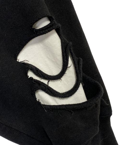 BALENCIAGA（バレンシアガ）BALENCIAGA (バレンシアガ) Caps Destroyed Hoodie ブラック サイズ:XXSの古着・服飾アイテム