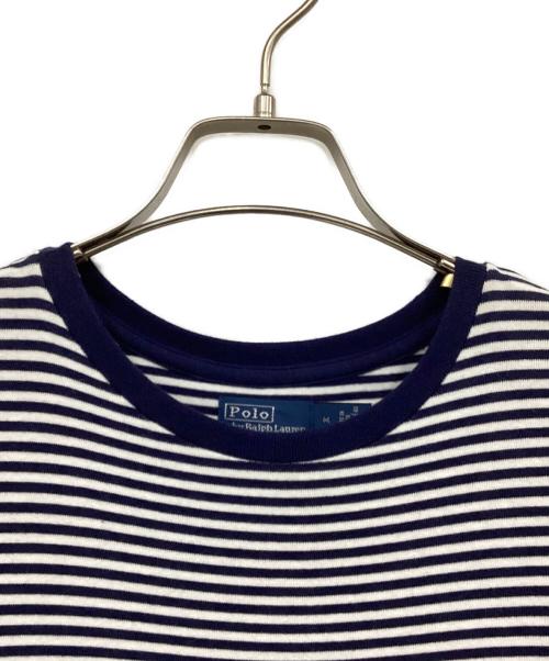 POLO RALPH LAUREN（ポロ・ラルフローレン）POLO RALPH LAUREN (ポロ・ラルフローレン) マキシワンピース ホワイト×ネイビー サイズ:Mの古着・服飾アイテム