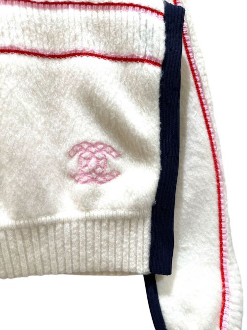 CHANEL（シャネル）CHANEL (シャネル) カシミヤ混ココマークラインニット ベージュ サイズ:36の古着・服飾アイテム