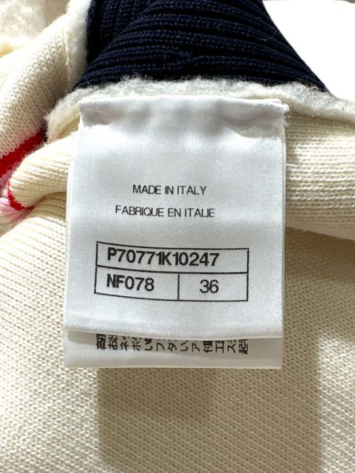 CHANEL（シャネル）CHANEL (シャネル) カシミヤ混ココマークラインニット ベージュ サイズ:36の古着・服飾アイテム