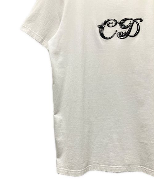 Dior（ディオール）Dior (ディオール) KENNY SCHARF (ケニーシャーフ) コラボ刺繍ロゴTシャツ ホワイト サイズ:XLの古着・服飾アイテム
