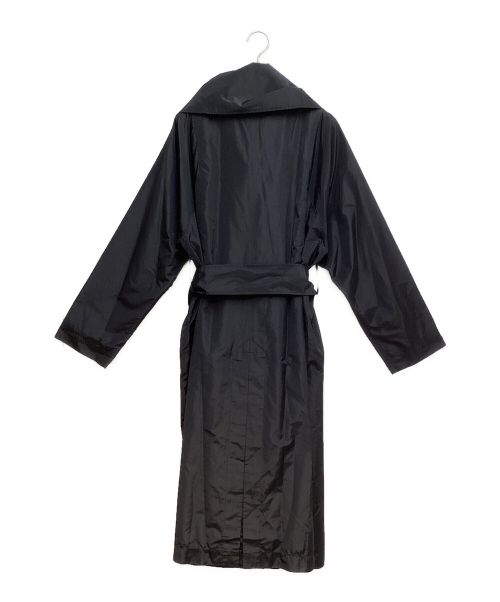 ISSEY MIYAKE（イッセイミヤケ）ISSEY MIYAKE (イッセイミヤケ) Silk polyester trench coat(シルクポリエステルトレンチコート) ネイビー サイズ:3の古着・服飾アイテム