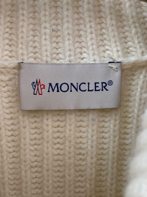 MONCLER（モンクレール）MONCLER (モンクレール) MAGLIONE TRICOT CARDIGAN ダウンジャケット アイボリー サイズ:XSの古着・服飾アイテム