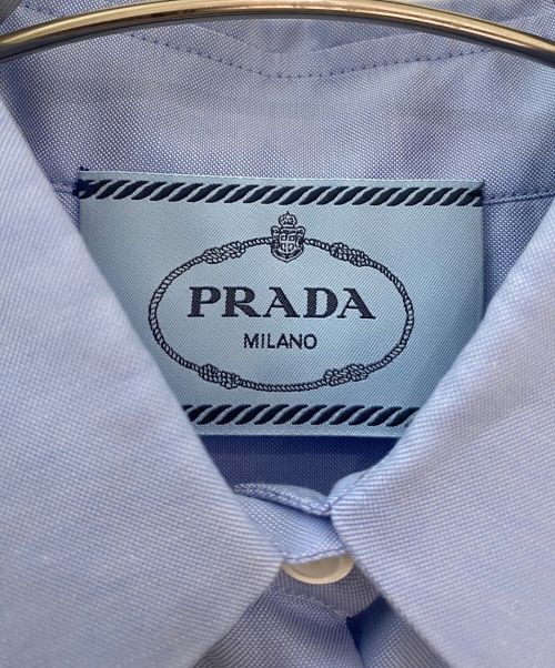 PRADA（プラダ）PRADA (プラダ) シャツワンピース スカイブルー サイズ:36の古着・服飾アイテム