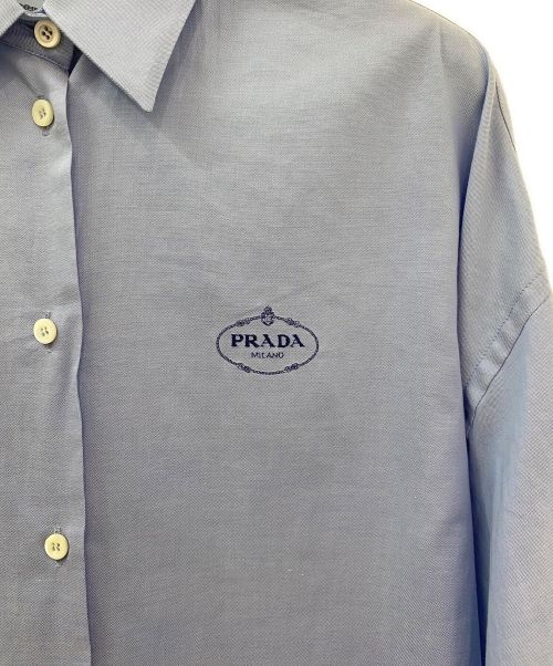 PRADA（プラダ）PRADA (プラダ) シャツワンピース スカイブルー サイズ:36の古着・服飾アイテム