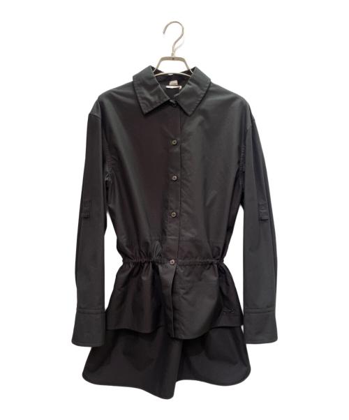 HERMES（エルメス）HERMES (エルメス) サイド ドロストシャツ ブラック サイズ:36の古着・服飾アイテム
