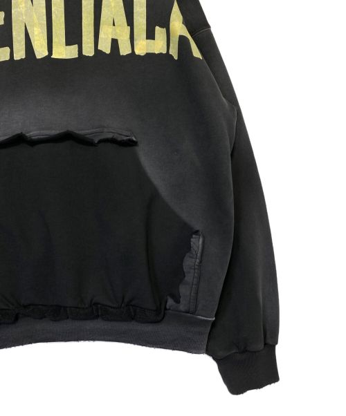 BALENCIAGA（バレンシアガ）BALENCIAGA (バレンシアガ) TAPE TYPE RIPPED POCKET HOODIE グレー サイズ:Lの古着・服飾アイテム