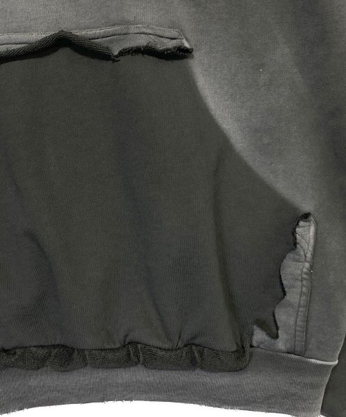 BALENCIAGA（バレンシアガ）BALENCIAGA (バレンシアガ) TAPE TYPE RIPPED POCKET HOODIE グレー サイズ:Lの古着・服飾アイテム